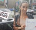 Connie Chamberlayne with Driving test pass certificate